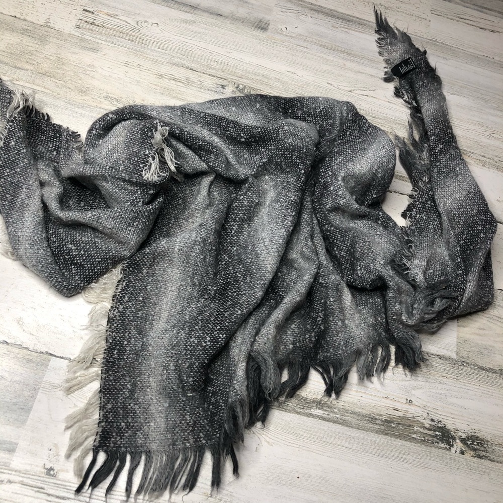 Scarf winter tie on blanket grey gray